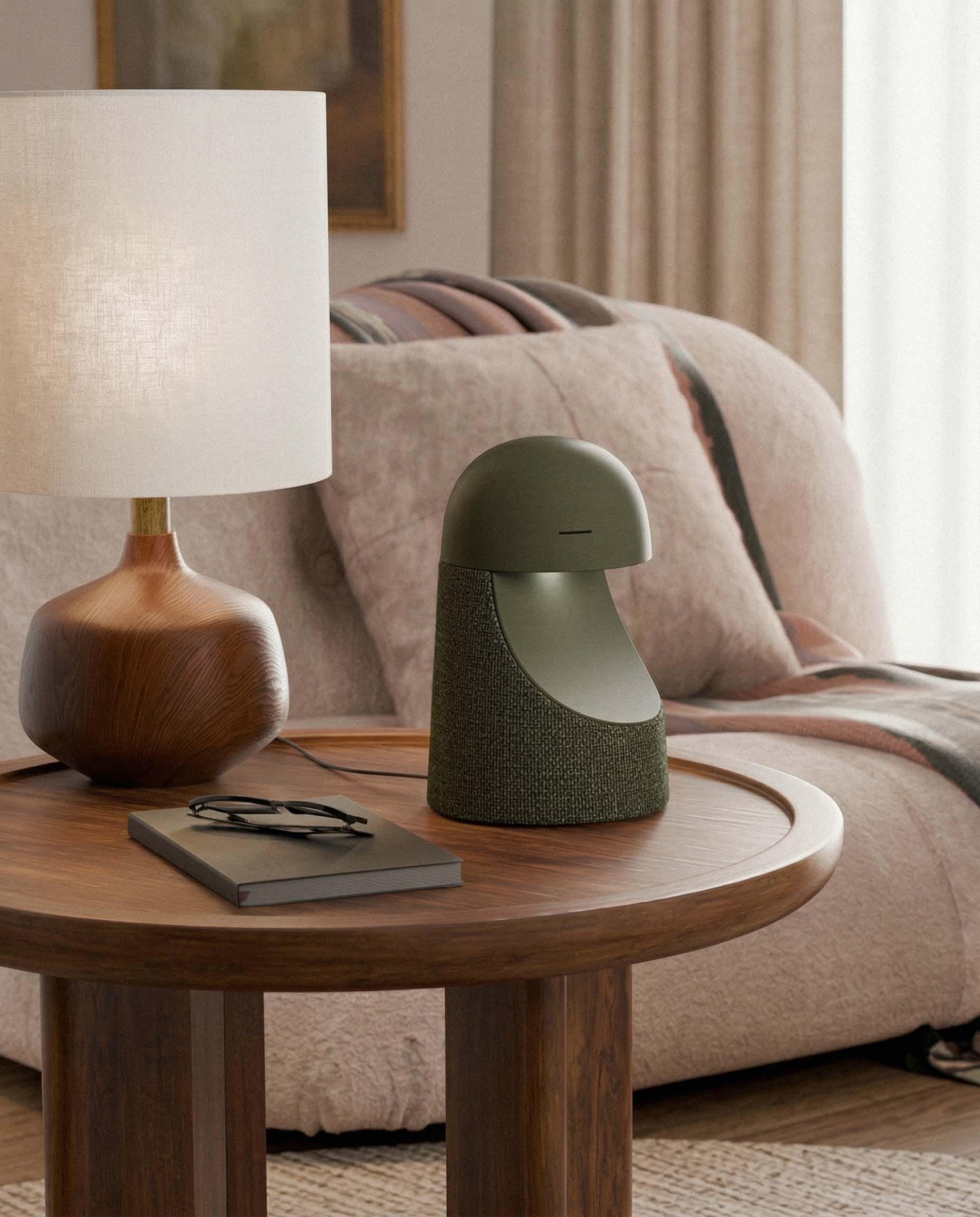 Olympia V1 on a sideboard in a living room